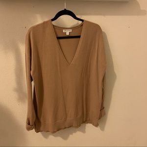 V neckline sweater